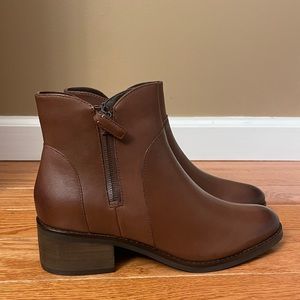 Cole Haan Lyla Waterproof Brown Leather Bootie 6.5